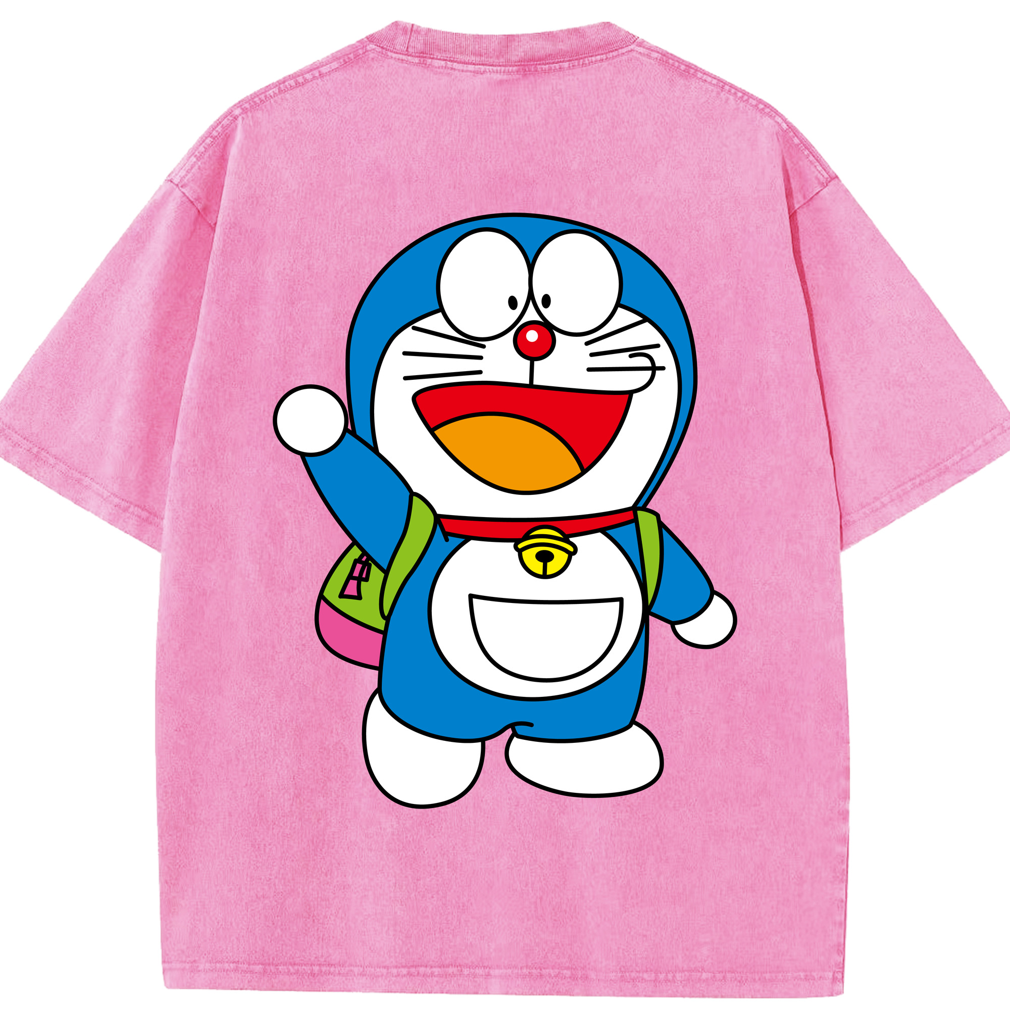 （画像用） ドラえもん Doraemon 綿100% ヴィンテージ風 半袖Tシャツ（背面プリント）